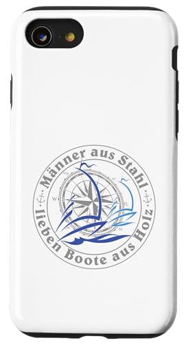 Kapitän Segel Geschenk Männer aus Stahl liebe Boote aus Holz Hülle für iPhone SE (2020) / 7 / 8 von Geschenke für Segler & Motorbootfahrer Wassersport