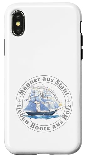Kapitän Segel Geschenk Männer aus Stahl liebe Boote aus Holz Hülle für iPhone X/XS Kapitän Segel Geschenk Männer aus Stahl liebe Boote aus Holz Hülle für iPhone X/XS von Geschenke für Segler & Motorbootfahrer Wassersport
