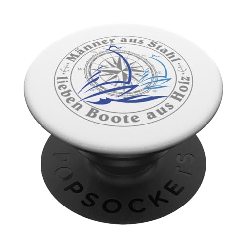 Kapitän Segel Geschenk Männer aus Stahl liebe Boote aus Holz PopSockets Klebender PopGrip Kapitän Segel Geschenk Männer aus Stahl liebe Boote aus Holz PopSockets Klebender PopGrip von Geschenke für Segler & Motorbootfahrer Wassersport
