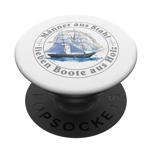 Kapitän Segel Geschenk Männer aus Stahl liebe Boote aus Holz PopSockets Klebender PopGrip Kapitän Segel Geschenk Männer aus Stahl liebe Boote aus Holz PopSockets Klebender PopGrip von Geschenke für Segler & Motorbootfahrer Wassersport
