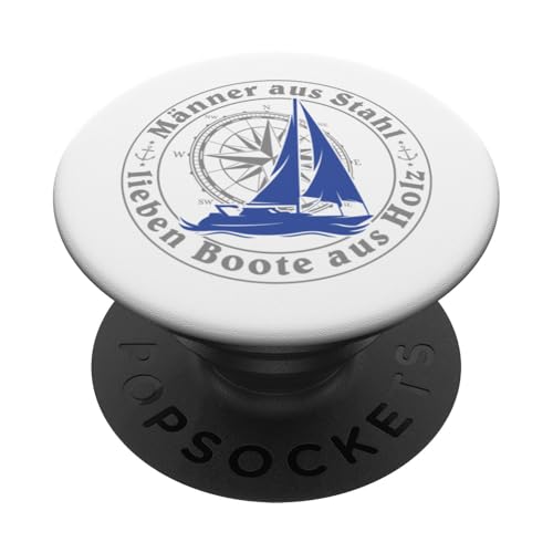 Kapitän Segel Geschenk Männer aus Stahl liebe Boote aus Holz PopSockets Klebender PopGrip Kapitän Segel Geschenk Männer aus Stahl liebe Boote aus Holz PopSockets Klebender PopGrip von Geschenke für Segler & Motorbootfahrer Wassersport