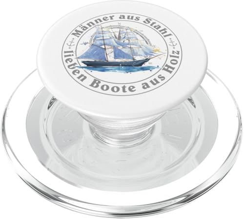 Kapitän Segel Geschenk Männer aus Stahl liebe Boote aus Holz PopSockets PopGrip für MagSafe Kapitän Segel Geschenk Männer aus Stahl liebe Boote aus Holz PopSockets PopGrip für MagSafe von Geschenke für Segler & Motorbootfahrer Wassersport