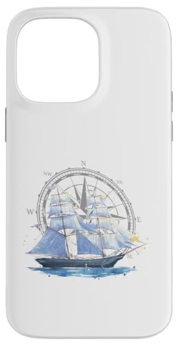 Kapitän Segler Geschenk für Wassersportler Segel Windrose Hülle für iPhone 14 Pro Max von Geschenke für Segler & Motorbootfahrer Wassersport