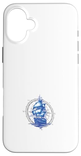 Kapitän Segler Geschenk für Wassersportler Segel Windrose Hülle für iPhone 16 Plus von Geschenke für Segler & Motorbootfahrer Wassersport