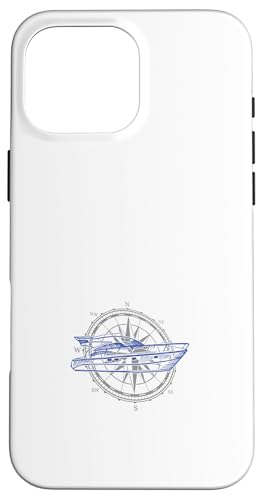 Kapitän Segler Geschenk für Wassersportler Segel Windrose Hülle für iPhone 16 Pro Max von Geschenke für Segler & Motorbootfahrer Wassersport