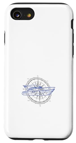 Kapitän Segler Geschenk für Wassersportler Segel Windrose Hülle für iPhone SE (2020) / 7 / 8 von Geschenke für Segler & Motorbootfahrer Wassersport