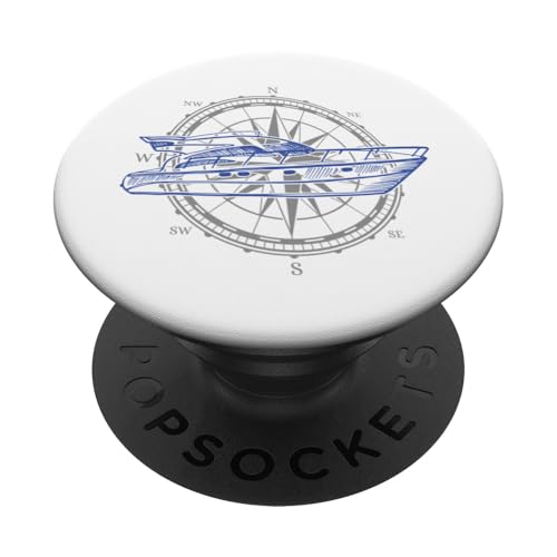 Kapitän Segler Geschenk für Wassersportler Segel Windrose PopSockets Klebender PopGrip Kapitän Segler Geschenk für Wassersportler Segel Windrose PopSockets Klebender PopGrip von Geschenke für Segler & Motorbootfahrer Wassersport