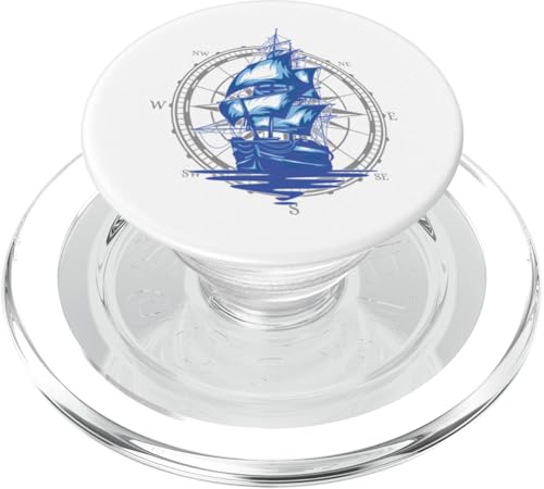 Kapitän Segler Geschenk für Wassersportler Segel Windrose PopSockets PopGrip für MagSafe Kapitän Segler Geschenk für Wassersportler Segel Windrose PopSockets PopGrip für MagSafe von Geschenke für Segler & Motorbootfahrer Wassersport