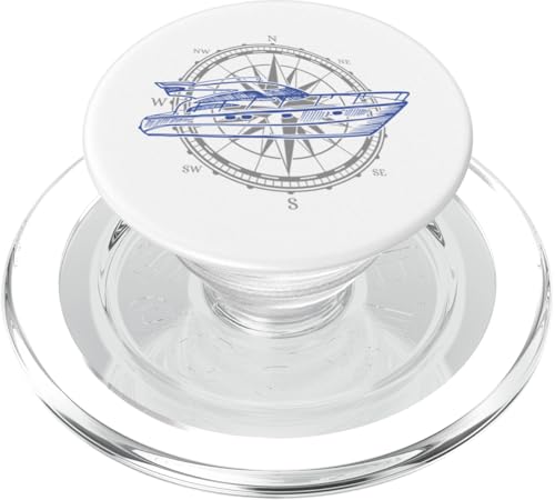 Kapitän Segler Geschenk für Wassersportler Segel Windrose PopSockets PopGrip für MagSafe von Geschenke für Segler & Motorbootfahrer Wassersport