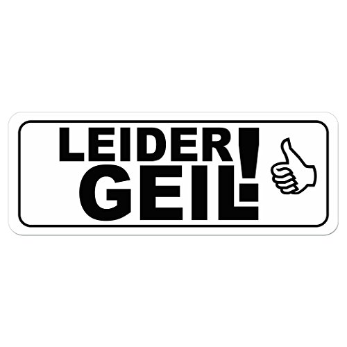 LEIDER GEIL! Aufkleber Etiketten | FUN-Sticker Thumbs up | Daumen hoch | für Junggesellenabschied, Party-Gag, Büro-Spaß | 100 Stück, auf der Rolle, im praktischen Spender, ca. 51 x 19 mm von Geschenke mit Namen