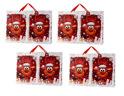 4 Stück XXL Geschenktüte Quer Weihnachten Lustiges Rentier 72 x 50 cm Geschenkttasche Weihnachtstüte 4 Stück XXL Geschenktüte Quer Weihnachten Lustiges Rentier 72 x 50 cm Geschenkttasche Weihnachtstüte von Geschenkestadl