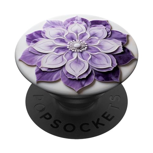 Feminine Boho Floral Lila & Weiß Mandala Blume PopSockets Klebender PopGrip Feminine Boho Floral Lila & Weiß Mandala Blume PopSockets Klebender PopGrip von Geschenkideen für Mandala-Liebhaber