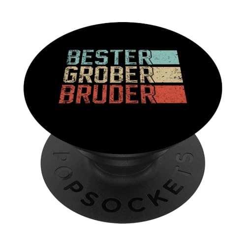 Bester Großer Bruder Retro Geschwister Bruder Lustig Spruch PopSockets Klebender PopGrip von Geschwister Liebevoller Bruder Witzige Sprüche