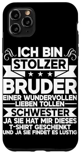 Ich Bin Stolzer Bruder Einer Tollen Schwester Geschwister Hülle für iPhone 11 Pro Max Ich Bin Stolzer Bruder Einer Tollen Schwester Geschwister Hülle für iPhone 11 Pro Max von Geschwister Liebevoller Bruder Witzige Sprüche