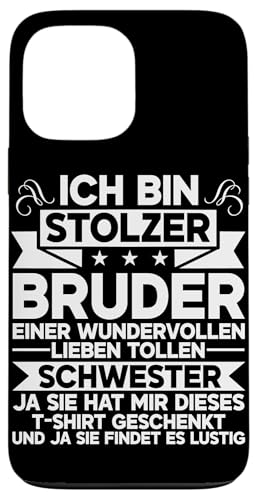 Ich Bin Stolzer Bruder Einer Tollen Schwester Geschwister Hülle für iPhone 13 Pro Max Ich Bin Stolzer Bruder Einer Tollen Schwester Geschwister Hülle für iPhone 13 Pro Max von Geschwister Liebevoller Bruder Witzige Sprüche
