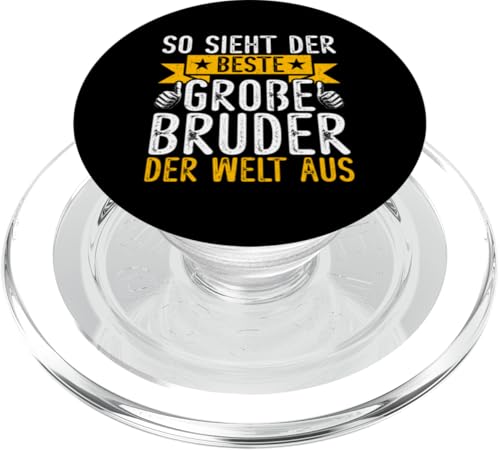 So Sieht Der Beste Große Bruder Der Welt Aus Geschwister PopSockets PopGrip für MagSafe von Geschwister Liebevoller Bruder Witzige Sprüche