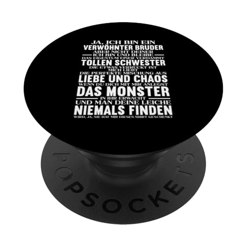 Süßer Bruder Geschwister Großer Bruder Geburtstagsgrafik PopSockets Klebender PopGrip von Geschwister Liebevoller Bruder Witzige Sprüche