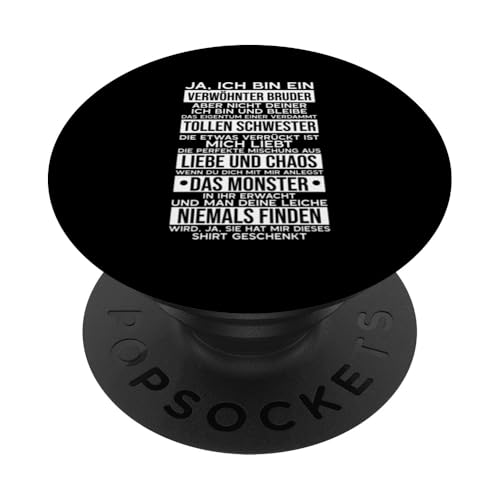 Süßer Bruder Geschwister Großer Bruder Geburtstagsgrafik PopSockets Klebender PopGrip von Geschwister Liebevoller Bruder Witzige Sprüche