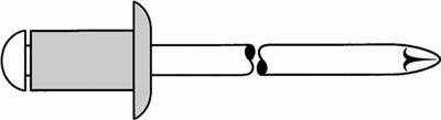 GESIPA Blindniet Alu./Stahl 4x8mm dxl f.4-5mm GESIPA Flachrundkopf (6300448) von Gesipa