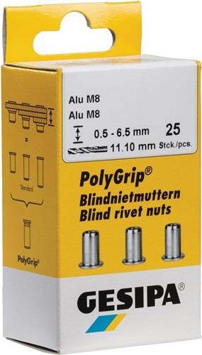 Gesipa Blindnietmutter PolyGrip® Nietschaft dxl 7x13,5mm M5 STA 50 St. 1464840 von Gesipa