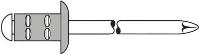 Gesipa PG Blindniet Al/A2 4x10mm RAL9005 schwarz KS 0,5-6,5mm (Pack mit 500 St) (1456117) von Gesipa