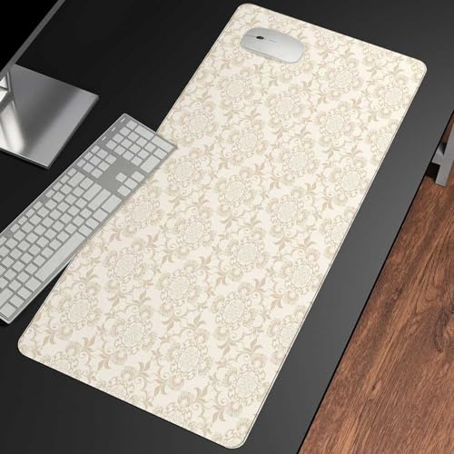 Gesmatic Großes Gaming-Mauspad, rutschfeste Schreibtischunterlage, wasserdicht, leicht zu reinigen, Laptop-Schreibtisch, Schreibmatte, Ornament-Hintergrund, Tapete für Büro und Zuhause, 80 x 30 cm von Gesmatic