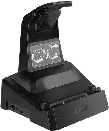 Getac Büro-Dock, EU Büro-Dock, 1x Audio, 2x USB 2.0, 2x USB 3.0, 1x Ethernet, 1x HDMI, 1x VGA, 1x RS-232, verschließbar, inkl.: Netzteil, Netzkabel (EU), passen für: UX10 (G3) (GDODEA) von Getac