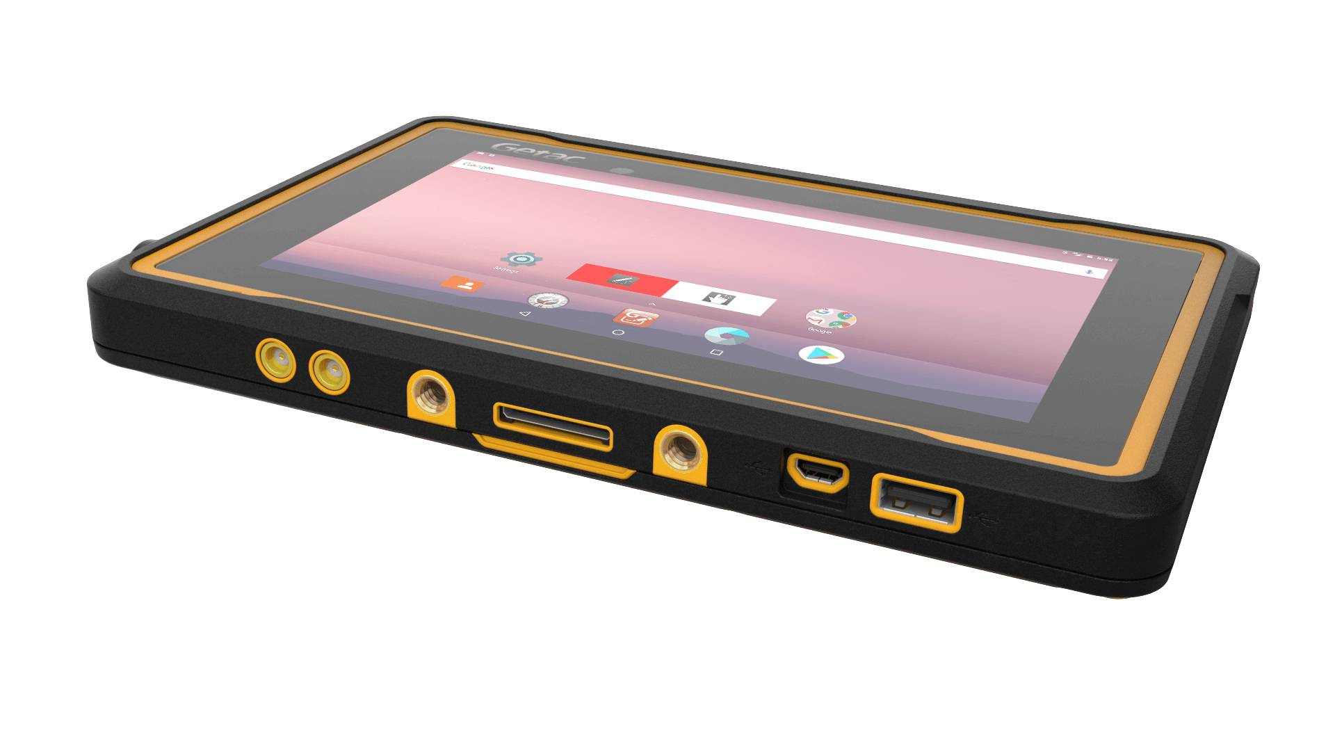 Getac ZX70 Select Solution SKU, USB, BT, WLAN, GPS, Android Tablet PC, Versorgungssektor, industrielle Fertigung, Transport & Logistik, Öl & Gas, Lager, 17,8cm (7), Touchscreen, kapazitiv, Multi Touch, GPS, Kamera (8MP), Webcam (2MP), Pass Through, USB, Bluetooth, WLAN (802.11a/b/g/n), Micro SD-Slot, 1280x720 Pixel, Intel Atom, 1,44GHz, RAM: 4GB, Flash: 64GB, Android (7.1), IP67, MIL-STD 810G (ZD77Q1DH5GAX) von Getac