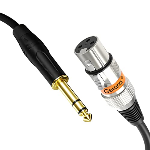 Getaria Klinke 6,35 mm auf XLR Stecker 3 poliges Audio kabel, Geflochtenes XLR-Stecker auf 1/4 TRS Stereo Gitarren kabel von Getaria