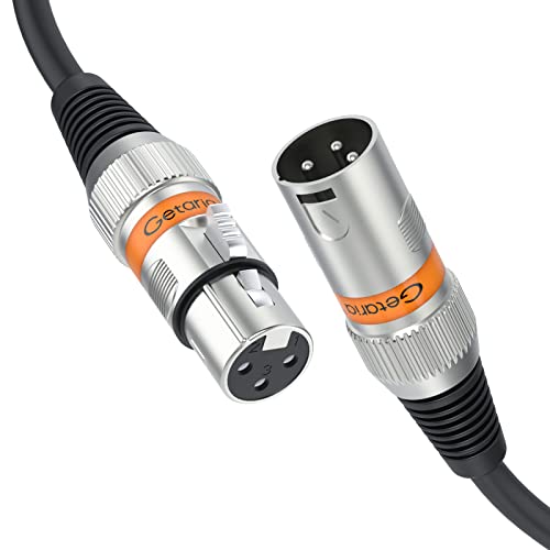 Getaria XLR-Kabel, 91 cm langes Mikrofonkabel, 3-poliger XLR-Stecker auf Buchse, symmetrisches XLR-Mikrofonkabel für Mikrofonmischer, Aufnahmestudio, Podcast (1, 2M) von Getaria