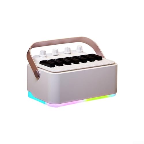 Entdecken Sie die Freude an der Musik mit dem bunten, intuitiven 2-in-1 tragbaren Lautsprecher für alle Niveaus (weiß) von Getdoublerich
