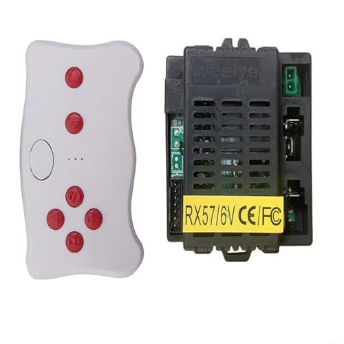 Getdoublerich 1 Stück Kinder Elektroauto Bluetooth Transmitter, Weelye RX57 6V 12V Empfänger CE/FCC Kinder Elektroauto 2.4G Bluetooth Transmitter (TX10 und RX57 12V), 84TI3Y9K1S178BVCKG06SKB5F von Getdoublerich