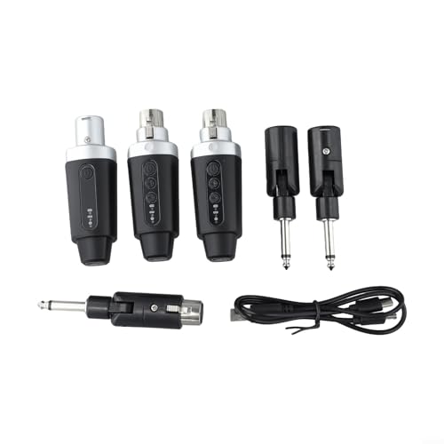 Getdoublerich Kabelloser Mikrofon-Konverter, 2,4 g, kabelloser XLR-Sender, Empfänger-Mikrofon für Mikrofon-Adapter für Audio-Mixer, Kirche, Studio (1-in-2) von Getdoublerich