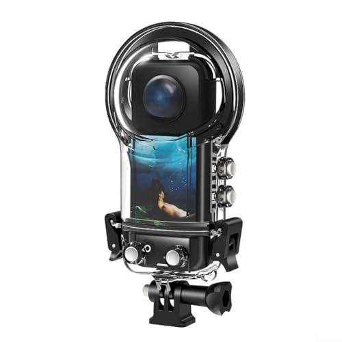 Panoramakamera-Tauchschale, unsichtbares Tauchgehäuse für Insta360 X5-50M wasserdichte Schale mit Halterung von Getdoublerich