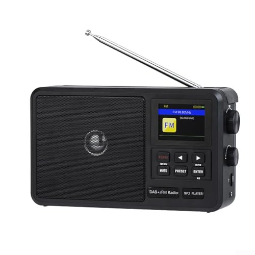 Tragbares Netzwerk-Radio, FMDAB+, LCD-Display & Wecker, Digitalradios, Netz- und Akku, 22 x 13 x 7 cm, Schwarz Tragbares Netzwerk-Radio, FMDAB+, LCD-Display & Wecker, Digitalradios, Netz- und Akku, 22 x 13 x 7 cm, Schwarz von Getdoublerich