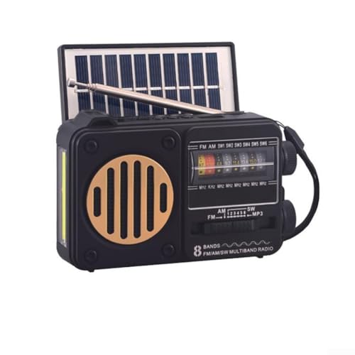 Tragbares Solarradio, beleuchtetes Retro-Radio mit Solarpanel, Bluetooth-kompatibler Lautsprecher, unterstützt Taschenlampe und MP3-Player Tragbares Solarradio, beleuchtetes Retro-Radio mit Solarpanel, Bluetooth-kompatibler Lautsprecher, unterstützt Taschenlampe und MP3-Player von Getdoublerich