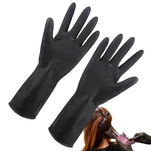 Geteawily Haarfärbehandschuhe - Färbemuffen Mit Textur,Wasserdichte Antirutsch Latexhandschuhe mit Griffprofil für Autowerkstatt, Labor, Küchenarbeiten, Grillen, Malarbeiten, Pflegebereich & Geteawily Haarfärbehandschuhe - Färbemuffen Mit Textur,Wasserdichte Antirutsch Latexhandschuhe mit Griffprofil für Autowerkstatt, Labor, Küchenarbeiten, Grillen, Malarbeiten, Pflegebereich & von Geteawily