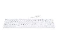 GETT GCQ CleanType Easy Protect USB Silikon Tastatur mit Kunststoffgehaeuse desinfizierbar wasserdicht IP68 Weiss 105 Tasten (US) von Gett Gerätetechnik