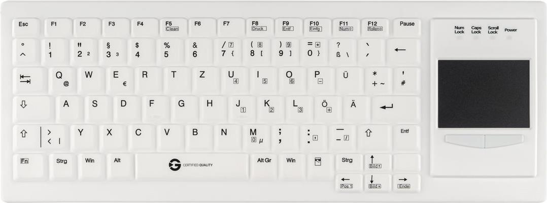 GETT Cleantype Xtra Touch Protect Silikontastatur mit Touchpad IP68 desinfizierbar - GETT Cleantype Xtra Touch Protect Silikontastatur mit Touchpad IP68 desinfizierbar USB Farbe weiss Layout DE (KG30217) GETT Cleantype Xtra Touch Protect Silikontastatur mit Touchpad IP68 desinfizierbar - GETT Cleantype Xtra Touch Protect Silikontastatur mit Touchpad IP68 desinfizierbar USB Farbe weiss Layout DE (KG30217) von Gett