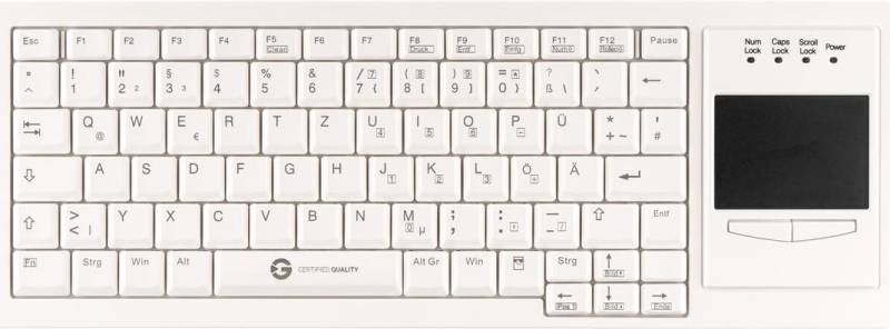 GETT Cleantype Xtra Touch Tastatur mit Touchpad USB Farbe weiss Layout - GETT Cleantype Xtra Touch Tastatur mit Touchpad USB Farbe weiss Layout DE (KL30207) von Gett