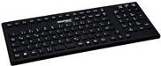 GETT InduProof Smart Classic Schwarz USB Silikon IP68 Tastatur desinfizierbar wasserdicht schwarz 106 Tasten (DE) (KG24206) von Gett