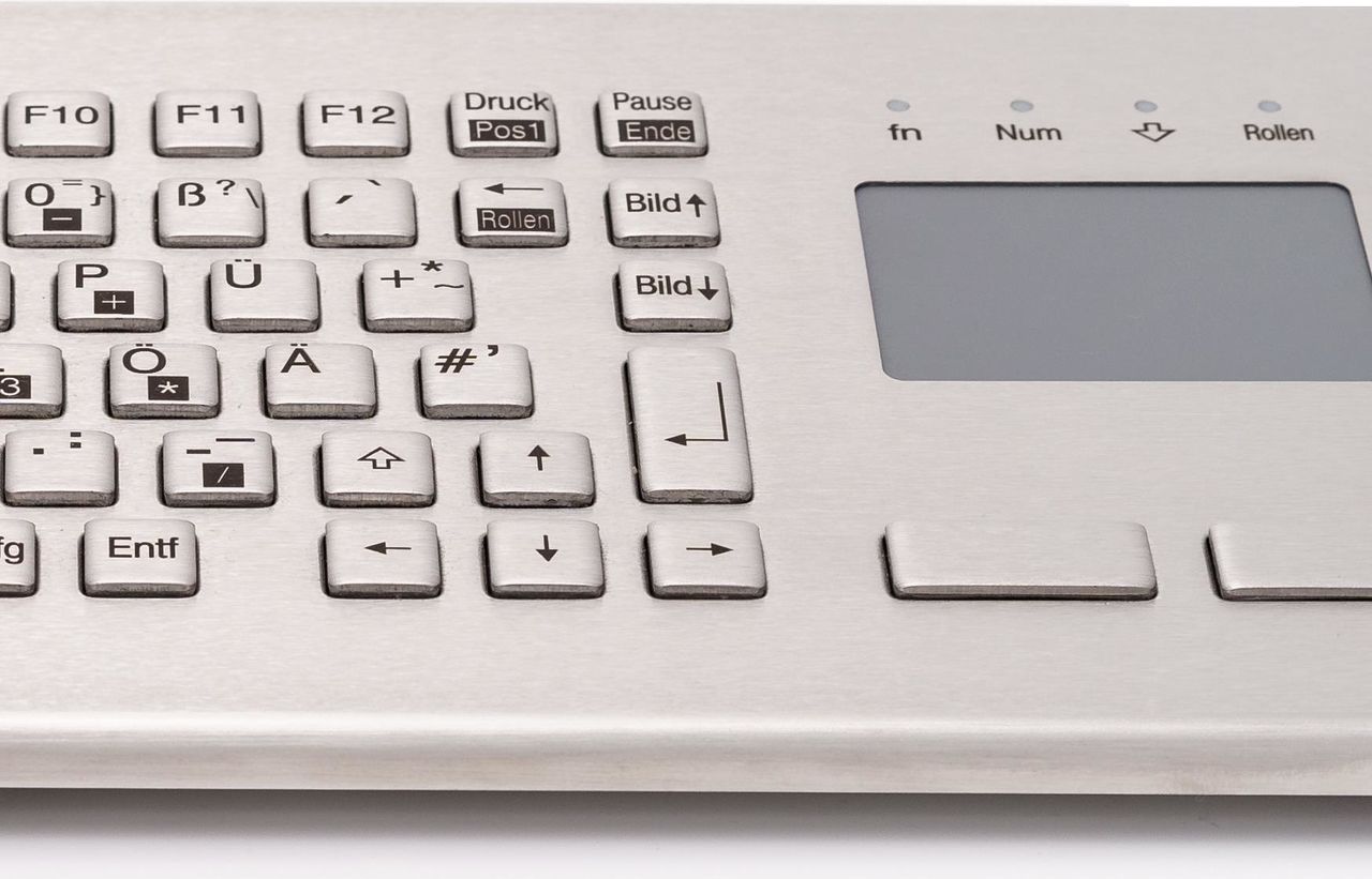 GETT vandalismusgeschuetzte Tast. USB DE Edelstahl kapazitives Touchpad IP65 84 Tasten (KV23203) von Gett