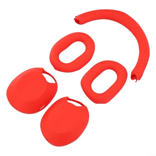 Eine Kollektion von Silikon-Schutzzubehör, die auf Ihre geliebten Kopfhörer zugeschnitten sind (rot) von Gettimore