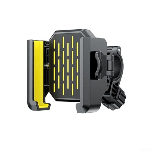 Gettimore Hochfeste Motorrad Handyhalterung für 4 7 7 Zoll Geräte, ABS-Konstruktion, einfache Installation für Fahrer (Gelb) von Gettimore
