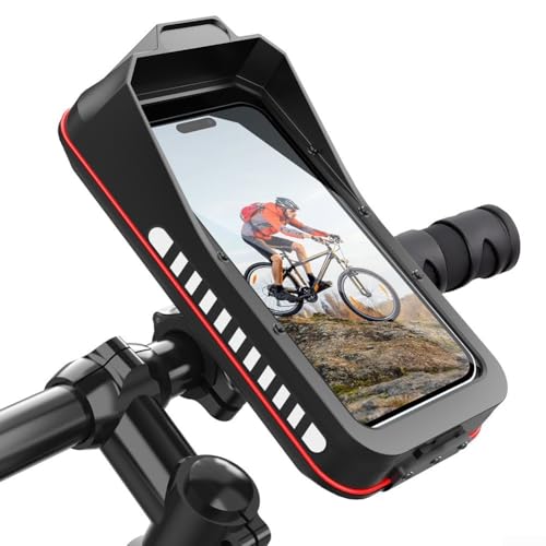 Gettimore Sicherer Fahrrad-Telefonhalter mit fortschrittlicher Stoßdämpfung und wasserdichten Funktionen, kompatibel mit verschiedenen Smartphone-Größen Gettimore Sicherer Fahrrad-Telefonhalter mit fortschrittlicher Stoßdämpfung und wasserdichten Funktionen, kompatibel mit verschiedenen Smartphone-Größen von Gettimore
