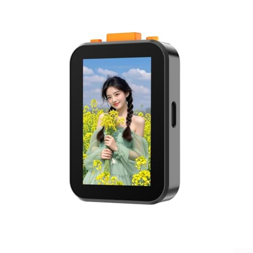 Kompakter 4K Selfie-Bildschirm 2 Zoll Monitor für Telefone mit drahtloser Verbindung und 850mAh Akku (Schwarz) von Gettimore