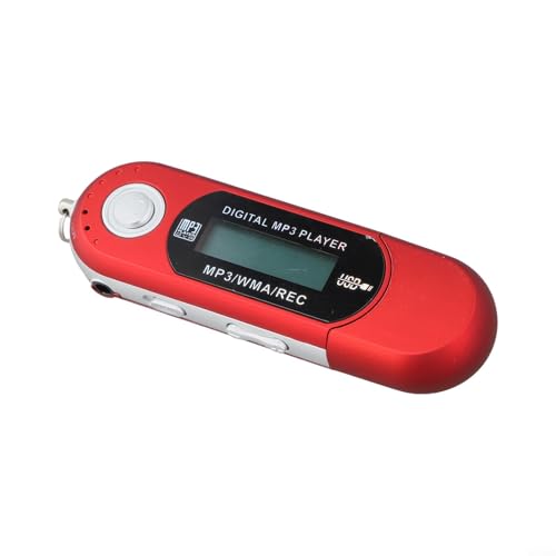 Kompaktes Design, USB-MP3-Player mit eingebautem Lithium-Akku, bietet bis zu 20 Stunden Musik (rot) von Gettimore