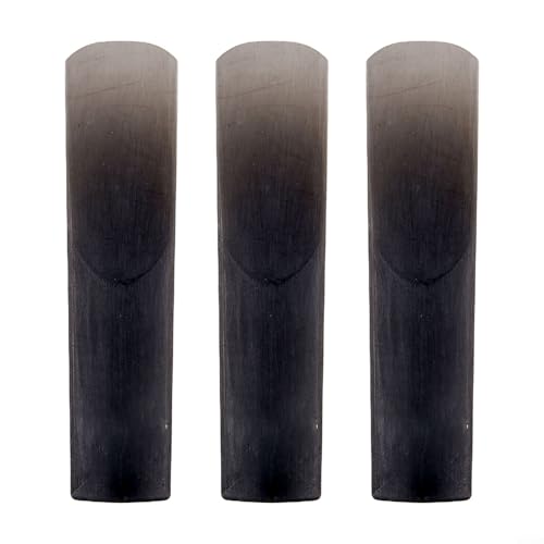 Saxophon-Rohrblatt-Kollektion, 3 Stück, aus Kunstharz, für Musiker (Tenor Black) von Gettimore