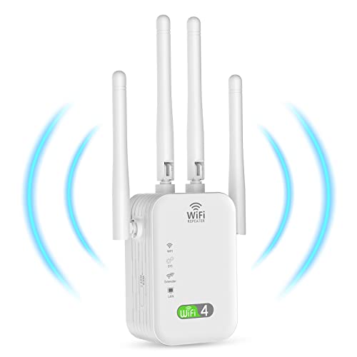 WLAN Verstärker Internet Verstärker, WLAN Repeater 300Mbit/s 2.4GHz mit LAN Port, Kompatibel Allen WLAN Geräten, G-I-M9B von Getue