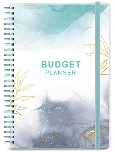 Budget Planner – Monatlicher Finanz-Organizer mit Ausgaben-Tracker-Notizbuch. Monatliches Budget-Tagebuch, A5 undatierter Finanzplaner/Kontobuch, jederzeit beginnen, Blaugrün von Getvow